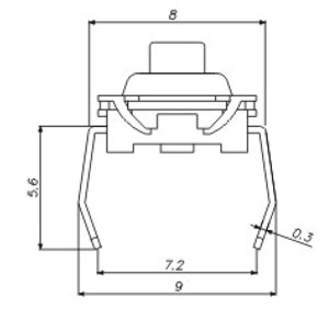 Dust-proof Tactile Switches RTS(M)(H)W Structure Diagram